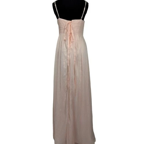 Pink Blush Baby Pink Chiffon Maxi Maternity Dress S Cottagecore Coquette Mesh - Image 4 of 4