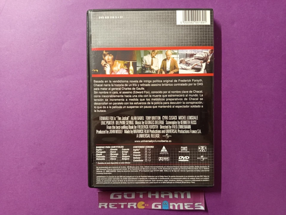 Chacal pelicula en DVD - Imagen 2 de 2