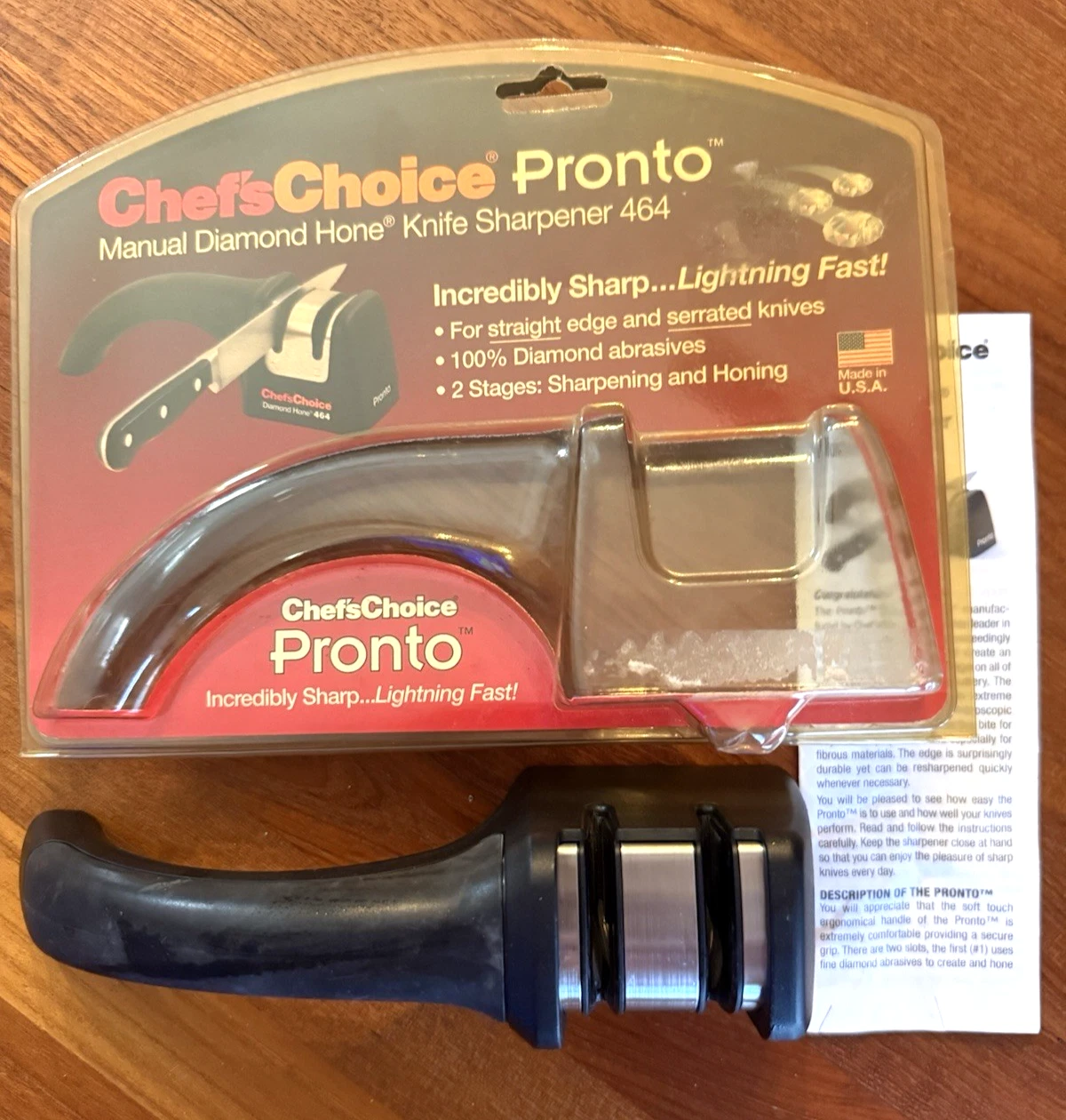 Chef’s Choice Pronto 464 Manual Diamond Hone Knife Sharpener Minimal Use