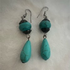 Turquoise Teardrop Dangle/Drop Earrings Blue ...