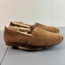 EMU Men's Suede Sheepskin Lined Loafer Slippers M10508 Brown Size 10