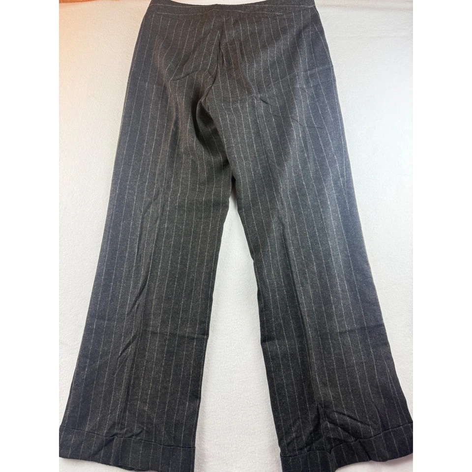 Pantalones de vestir Body by Victoria mezcla de lana a rayas pierna ancha - talla 12 Foto 2 de 4