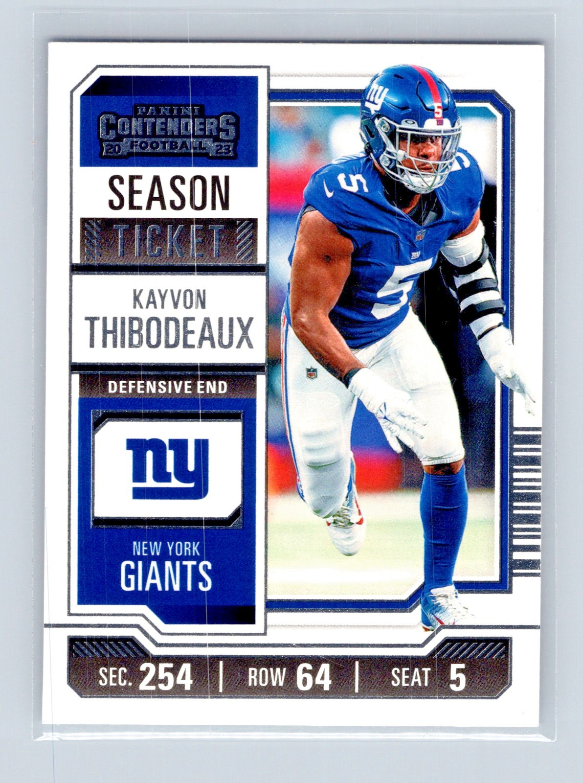 Kayvon Thibodeaux New York Giants #76 2023 Panini Contenders Season Ticket