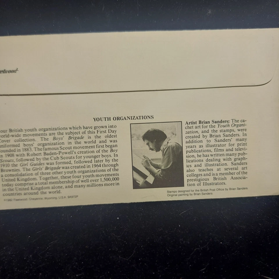 GB Limited Edition,FDC Youth Organizations.  Set of 5,  24 March 1982 Mint - Image 2 of 4