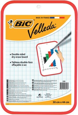 BIC Weißwandtafel Velleda, 2 Seiten, Maße: 300 x 440 mm
