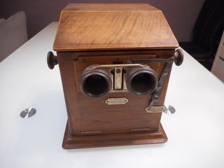 ALTE ANTIKE Tisch Stereobetrachter  Stereoscope  Stereoskop