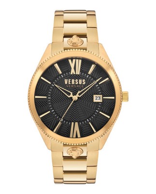 VERSUS VERSACE Highland Park Bracelet Watch Gold Black