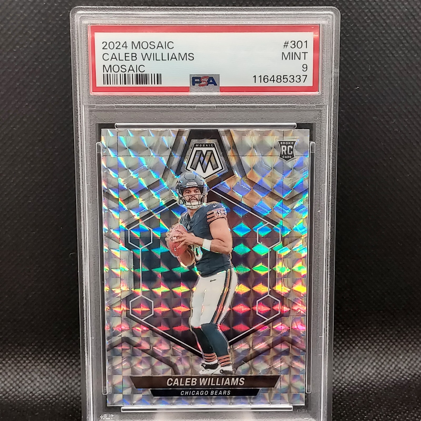 Caleb Williams (RC Rookie) 2024 Panini Mosaic #301 - Mosaic Prizm PSA 9