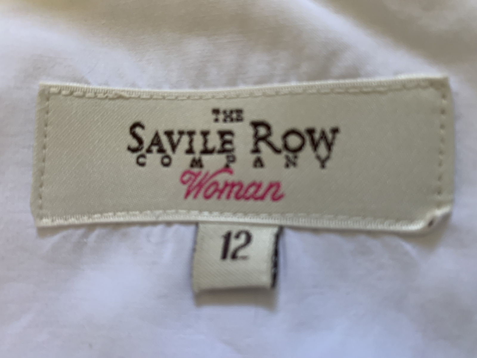 Camicia da ufficio Savile Fila aderente bianca in cotone UK12