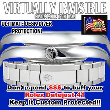 Protector Compatible w/Rolex Datejust 41 Clasp, Side Crystal Links x2