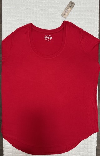 NWT Como Vintage Women’s Plus Size 2X Long Sleeve Shirt Tunic Top Red CS5970W - Picture 7 of 19