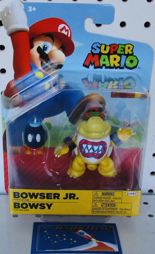 Super Mario Bowser Jr. Action Figure with Bob-Omb