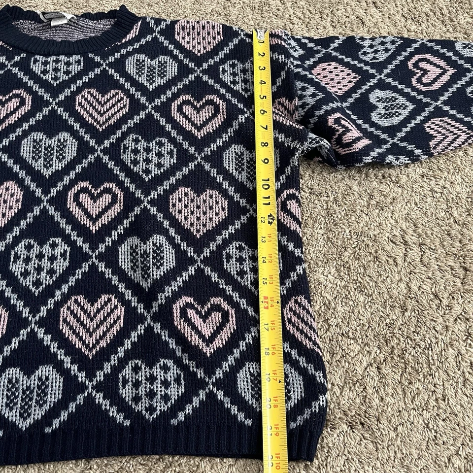 Lindo suéter vintage clásico Essentials para mujer 22W/42 corazones años 80 Foto 3 de 4