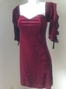 sexy red velvet dress