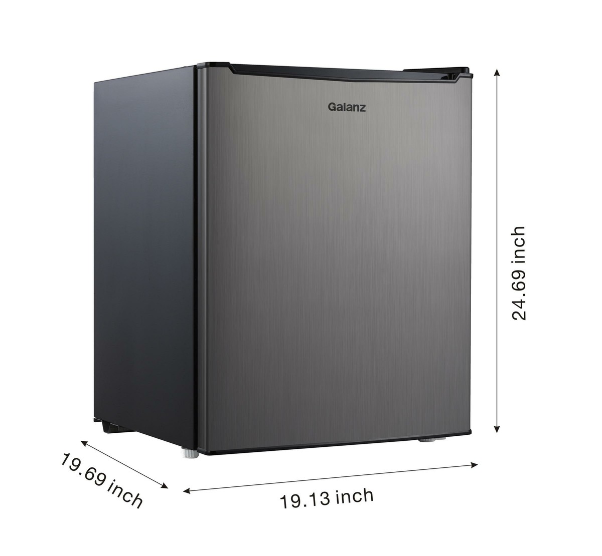 2.7 Cu Ft Mini Refrigerator Stainless Steel Single Door Small