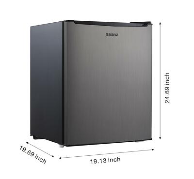 2.7 Cu Ft Mini Refrigerator Stainless Steel Single Door Small
