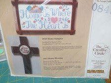 New NOS The Creative Circle Embroidery Kit 0849 Home is where the Heart Sampler