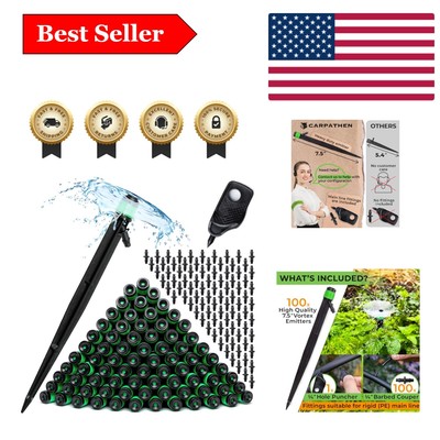 360° Adjustable Drip Irrigation Emitters - 100 Eco-Friendly Sprayers for Gardens