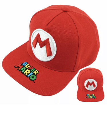 Super Mario Bros Kids Men Baseball Cap Snapback Adjustable Flat - Main Image