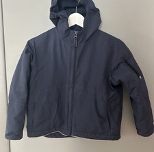 Lands End Lined Blue Kids Winter Snow Jacket Coat Medium 6x-7 Warm D61 