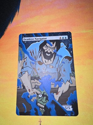 MTG ALTERED 1X Deadeye Navigator magic the gathering hand painted WATCHMAN COMIC