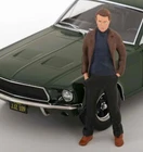 Ford Mustang GT Fastback 1968 Die-Cast Car With Bullitt Figure 1/18