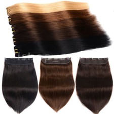 Ein Tressen Echt Clip in 100% Remy Echthaar Extensions Haarverlängerung Haarteil