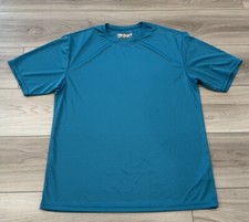 Mens Hardcore Loose Fit Swim Shirt Sun Protection Size M Blue Rash Guard