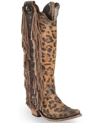 cheetah fringe boots