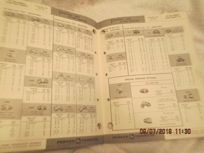Vintage 1964 PARKER INDUSTRIAL Hose Fittings Catalog Part Number INDEX Book  | eBay