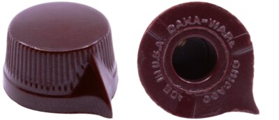 1x ORIGINAL DAVIES MOLDING 1400 OXBLOOD KNOB EFFEKTPEDALE DAKAWARE MADE IN USA!