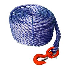 Gin Wheel Rope 18mm Polypropylene with Swivel Safety Hook x 10 metre - 50 metres