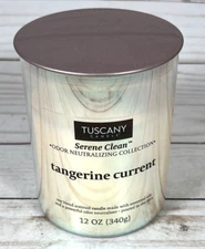 Tuscany Candle Serene Clean TANGERINE CURRENT Odor Neutralizing Collection 12oz