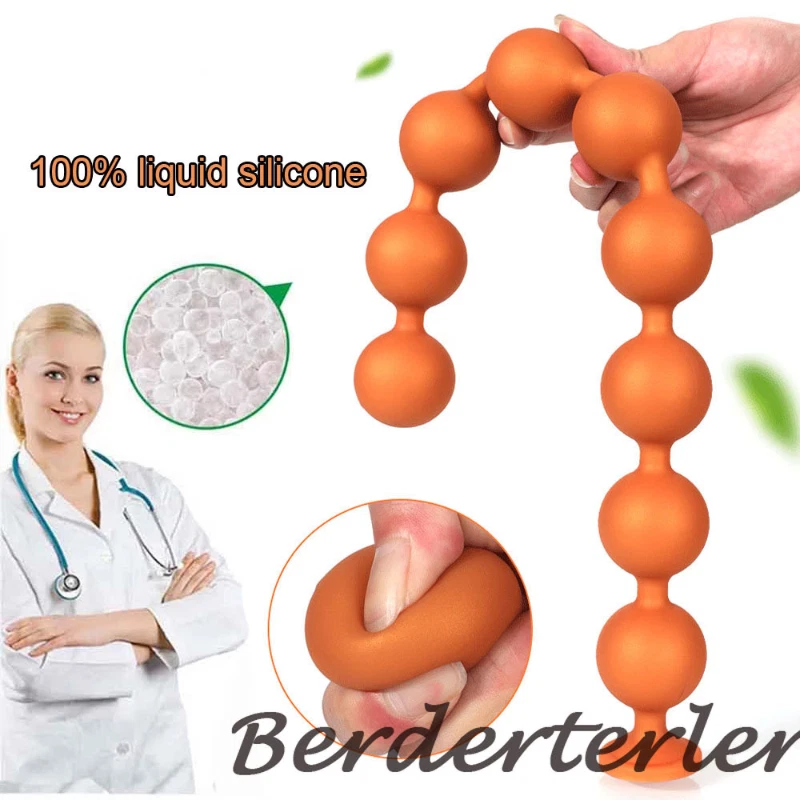 Enorme Plug Anal 9cm Cuentas Anales 100% Silicona Suave Bolas Anal Grandes Buttplug Juguetes Sexuales Foto 4 de 4