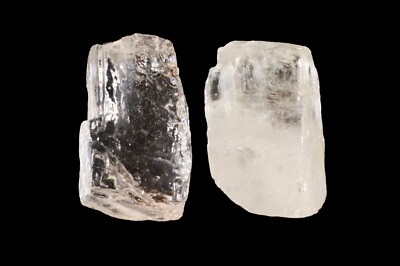 Ice Calcite 1'' 2 Piece Metaphysical Crown Chakra Healing Crystal Raw Reiki Stone