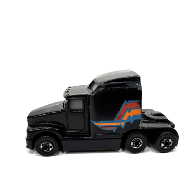 1988 Hot Wheels #76 Kenworth BIG RIG T600 Semi Truck Cab Black