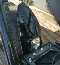 Parafango/Parafango e staffa BMW K100 K75 K1100 Custom Cafe Racer NERO LUCIDO