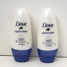 2 pk DOVE ORIGINAL CLEAN ALUMINIUM FREE DEODORANT 1.7 fl oz 24HR ODOR PROTECTION