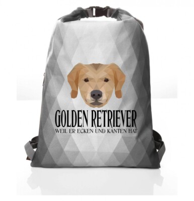 Polygon Beutel GOLDEN RETRIEVER Siviwonder Geometrisch Turnbeutel Rucksack Hund