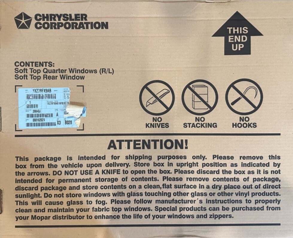 Jeep Wrangler Premium Black 4x4 Soft Top Windows Tinted 1XZ78FX9AB