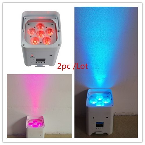 dmx IR control Wireless Battery Operated LED Par Lights 4*18W RGBWAUV leds DJ - Picture 6 of 8