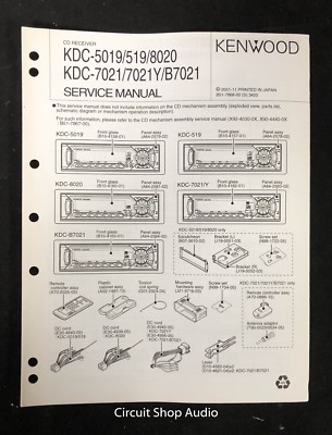 Original Kenwood KDC-5019/519/8020/7021/7021Y/B7021 CD Receiver