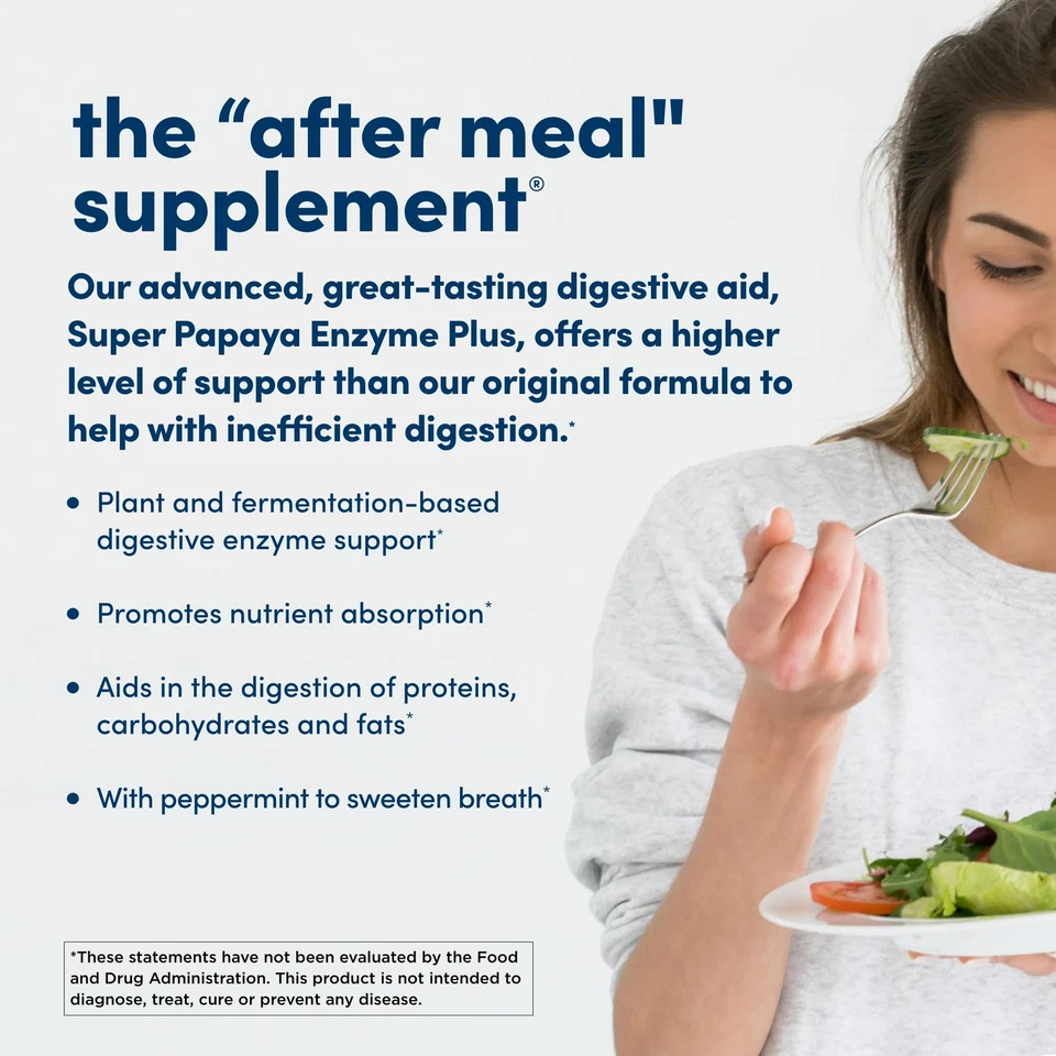 American Health Super Papaya Enzyme Plus Masticables 360 Unidades Apoyo Digestivo Foto 3 de 4