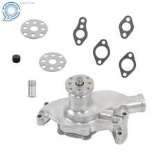 Water Pump Short Style - Polished For Sb Chevy Sbc 327 350 High Volume Aluminum