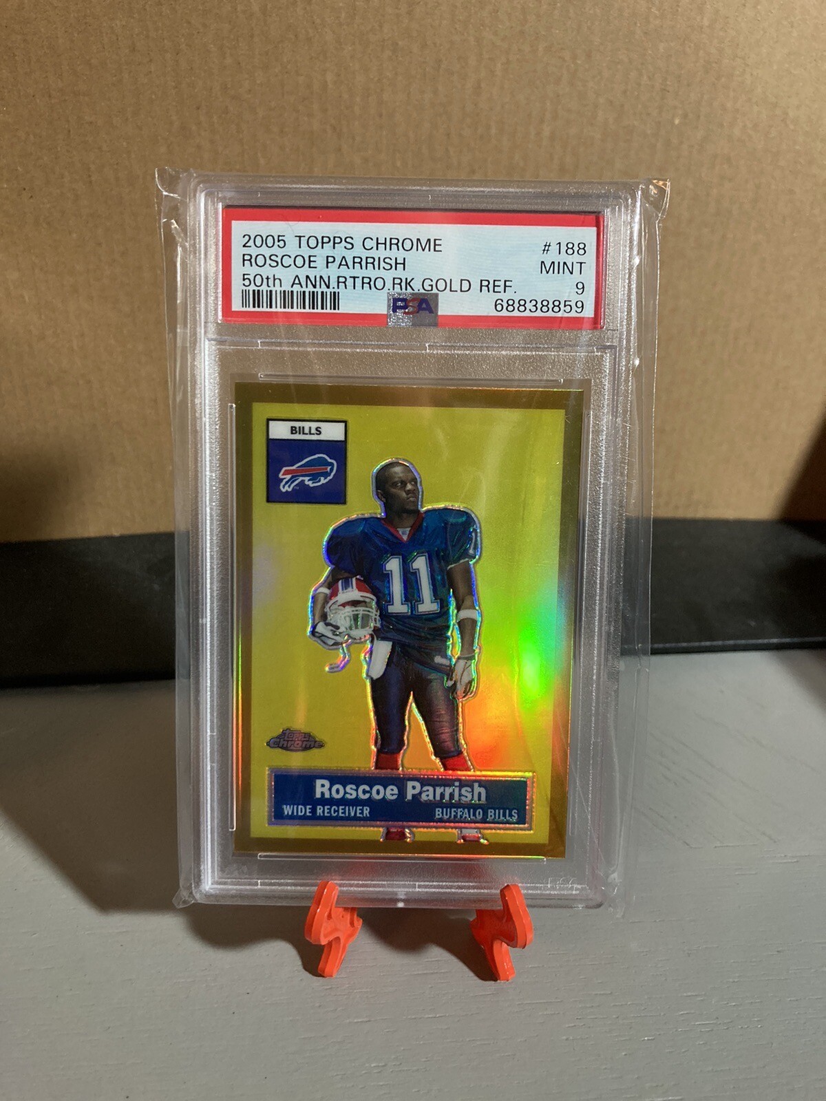 Roscoe Parrish Topps Chrome #188 Gold Refractor