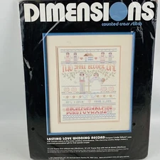 Dimensions 3643 Lasting Love Wedding Record Counted Cross Stitch Kit Country