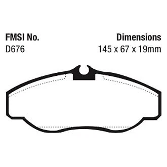 Pastilhas de freio EBC Greenstuff série 6000 para 95-02 Land Rover Range Rover - Imagem 4 de 4