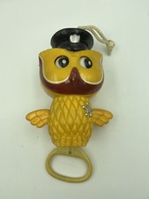 Vintage Owl Baby Toy Plays Brahms Lullaby Mid Century RARE