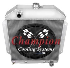 Kr Champion 2 Row Radiator Chevy Configuration16 Fan For 1949 - 1953 Ford Cars Kr Champion 2 Row Radiator Chevy Configuration16 Fan For 1949 - 1953 Ford Cars