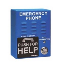 Viking Electronics ADA Compliant Blue Emergency Phone with Built-In Dialer